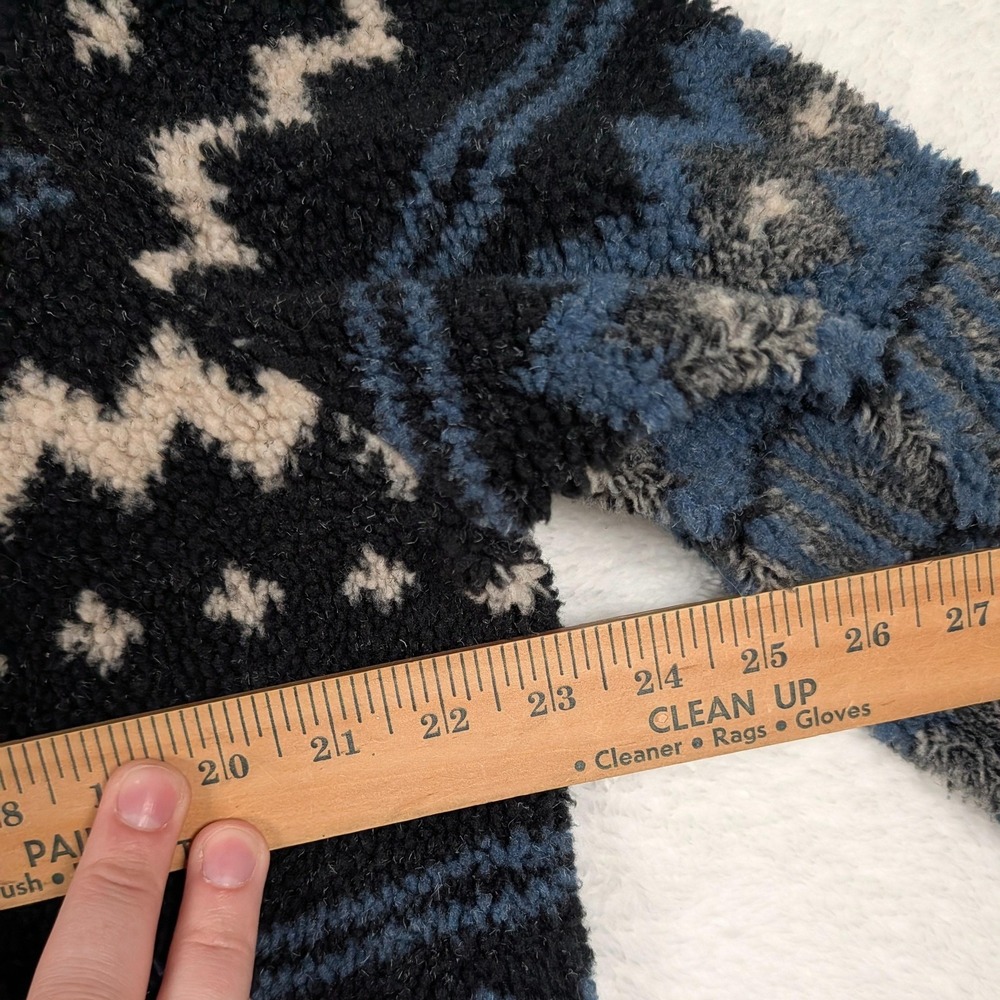 Vintage‎ Orvis Jacket Womens Medium Blue Fleece Southwestern Aztec Button USA - Picture 6 of 9